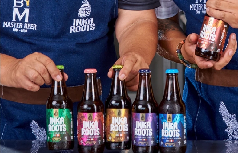 Familia de cervezas artesanales Inkaroots para cata HORECA