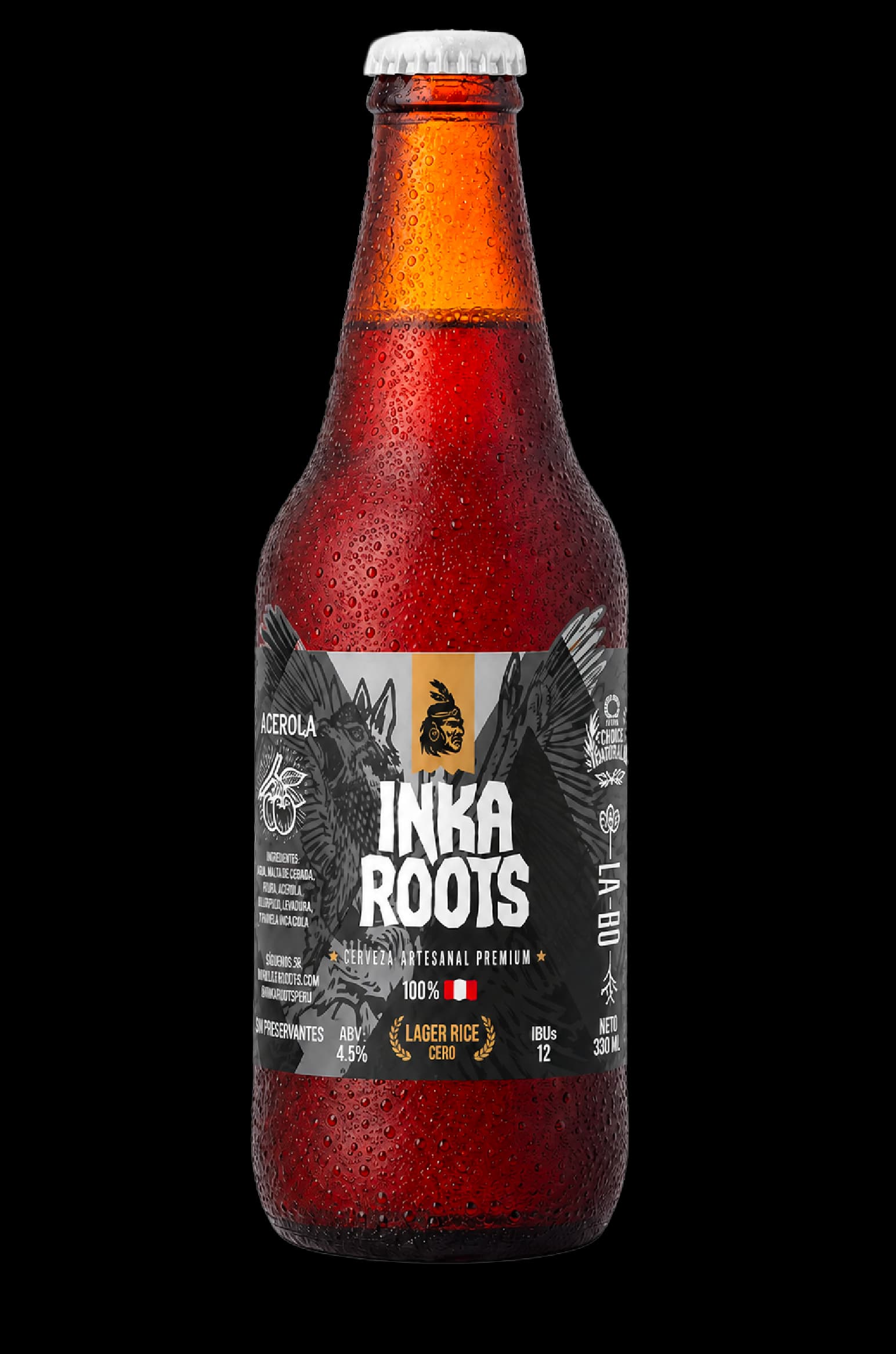 Botella La C-RO Lager Rice Cero de Inkaroots