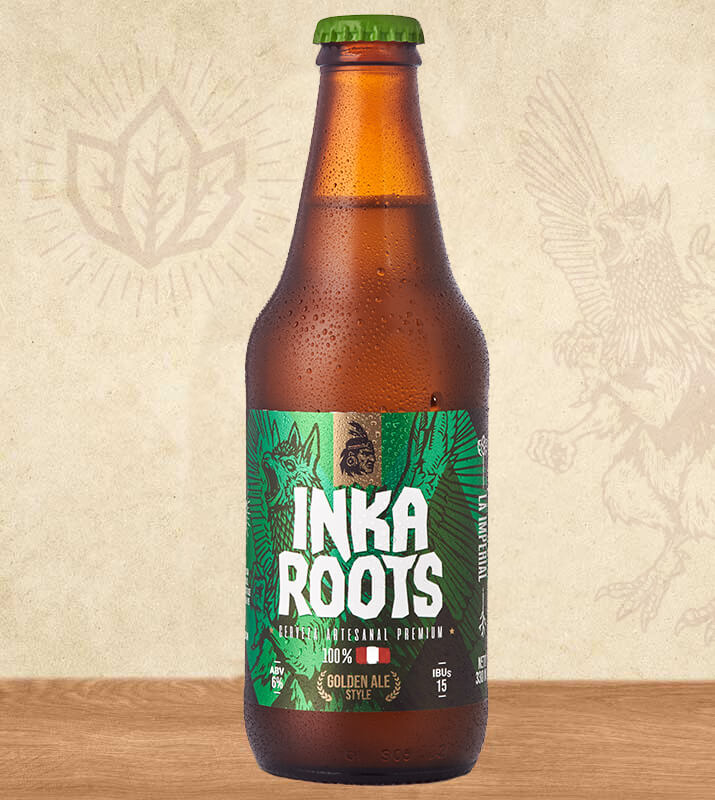 La imperial hoja de coca golden ale style cerveza peruana artesanal premium