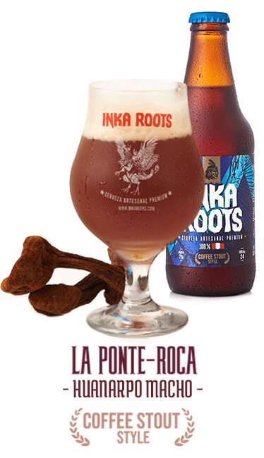 La ponte roca huanarpo macho coffee stout style cerveza peruana artesanal premium