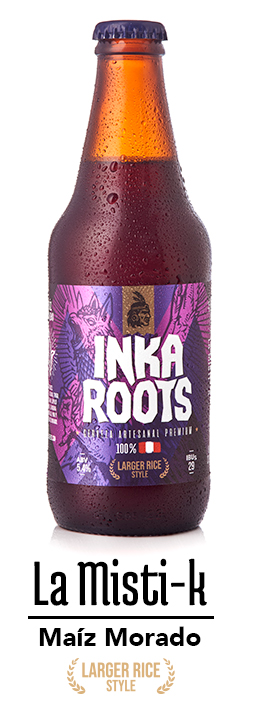 La Mistik maiz morado larger rice style cerveza peruana artesanal premium